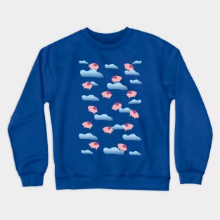 Flying pigs in the daytime Crewneck Sweatshirt